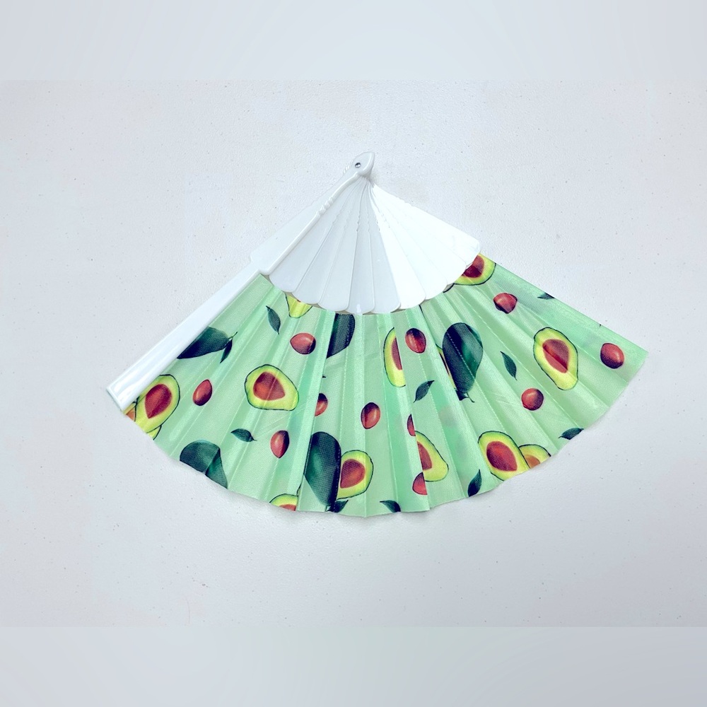 Avocado Print Hand Fan
